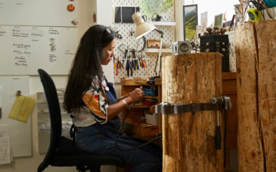 Inside Draw the Line Jewelry’s Studio in Cochrane